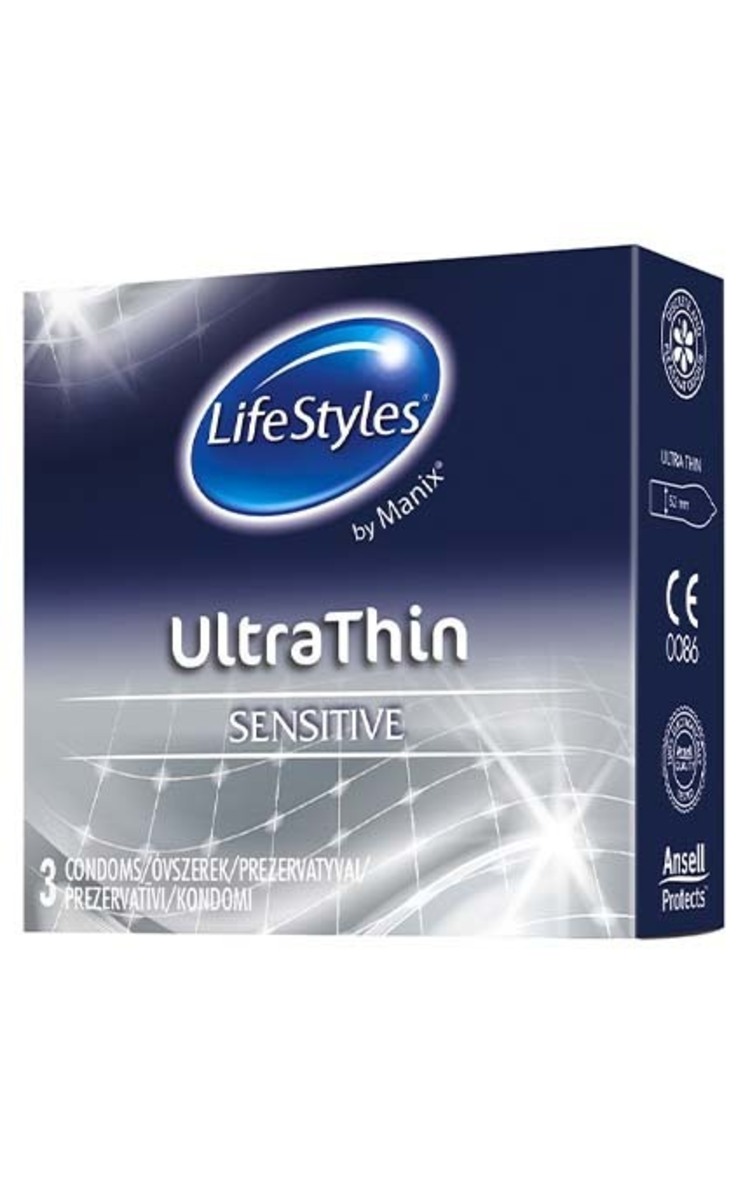 LIFE STYLES LIFESTYLES Ultra Thin by Manix prezervatīvi, 3gab. 3 gab.