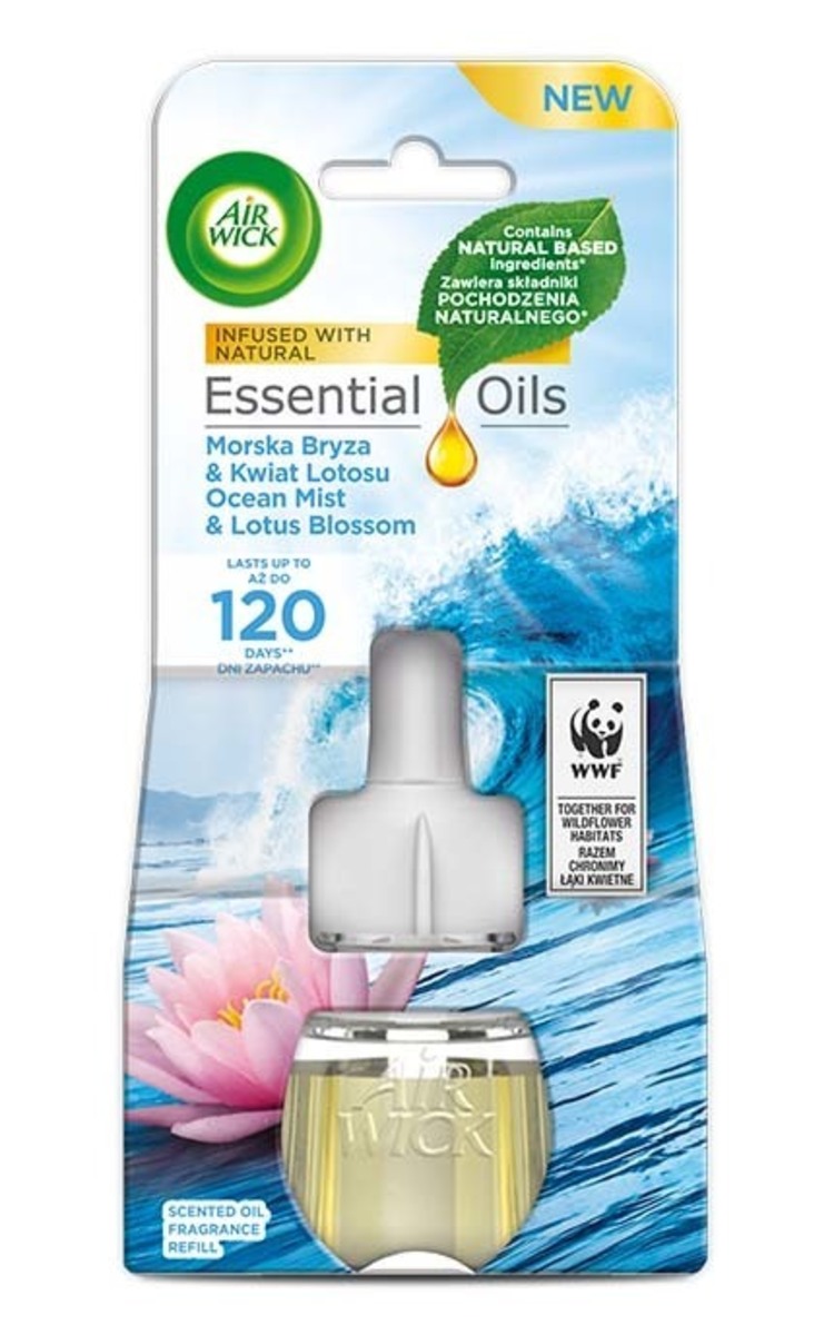 AIR WICK AIR WICK Ocean Mist & Lotus Blossom elektriskā gaisa atsvaidzinātāja rezerve, 19ml 19 ml