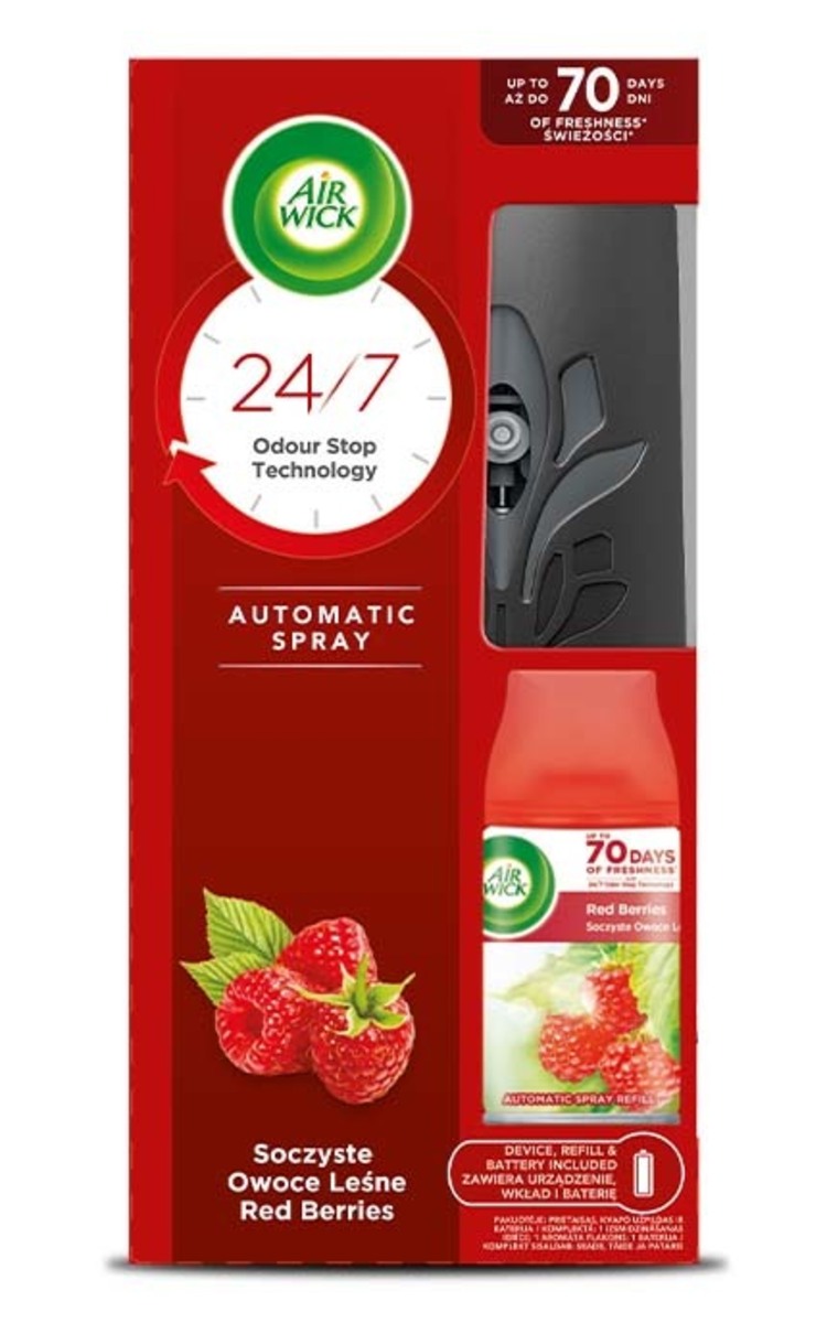 AIR WICK AIR WICK Red Berries automātiskais gaisa atsvaidzinātājs, 250ml 250 ml