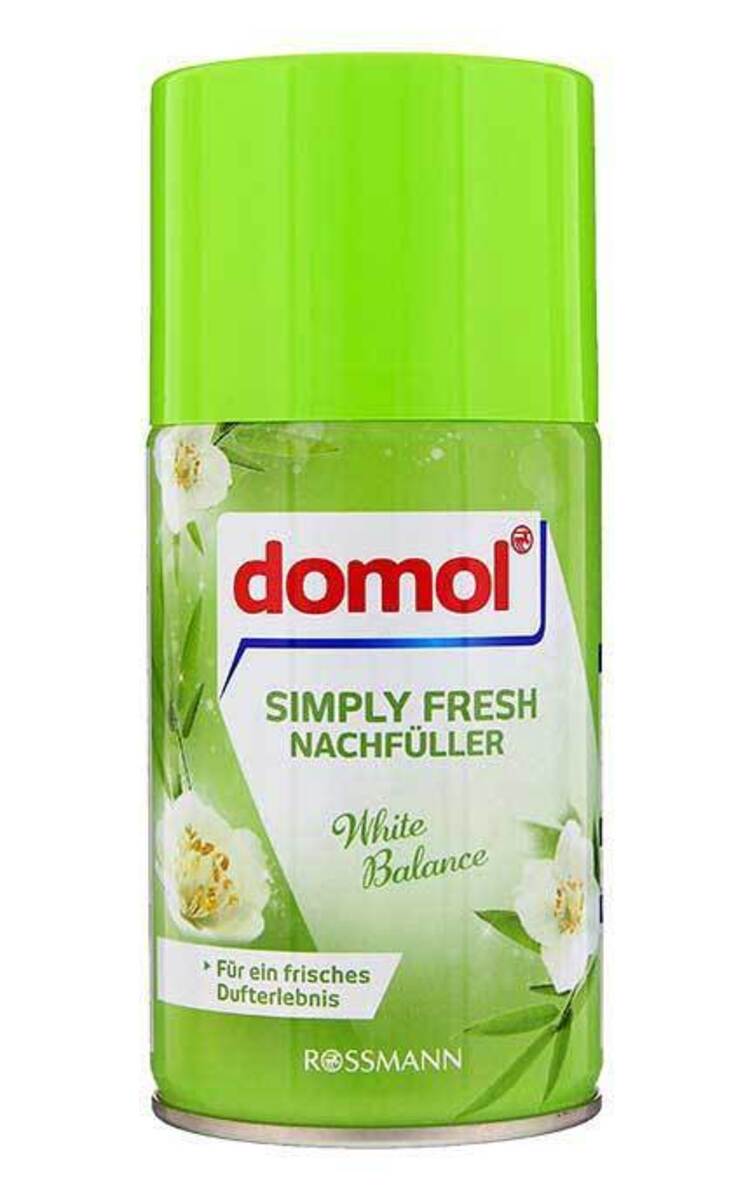 DOMOL DOMOL Simply Fresh White Balance automātiskā gaisa atsvaidzinātāja uzpildes rezerve, 250ml 250 ml