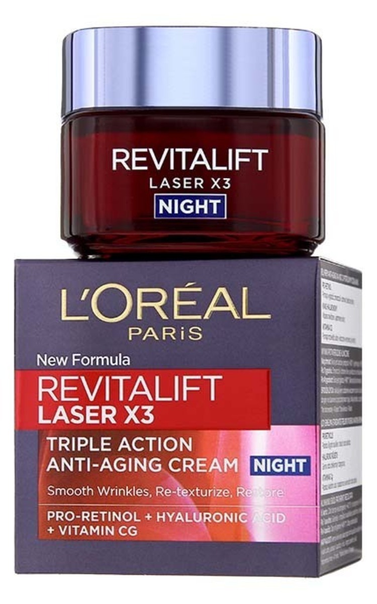 L`OREAL L`OREAL Revitalift Laser X3 ночной крем против морщин, 50мл 50 мл