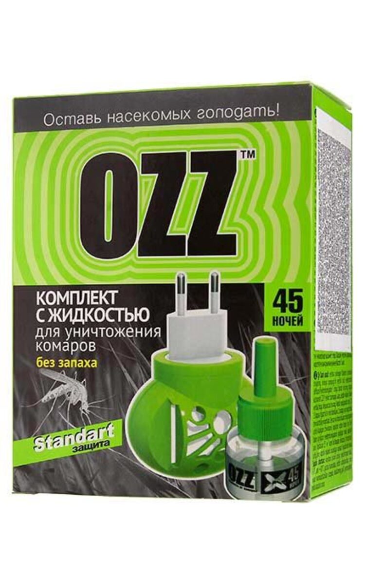 OZZ OZZ Standart антикомариный электрический прибор + антикомариная жидкость, 30мл 1 шт