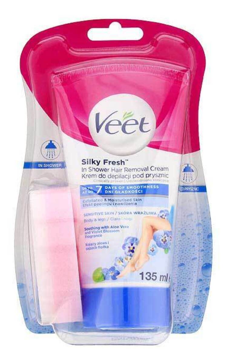 VEET VEET Silky Fresh In Shower Sensitive крем для удаления волосяного покрова, 135мл 135 мл