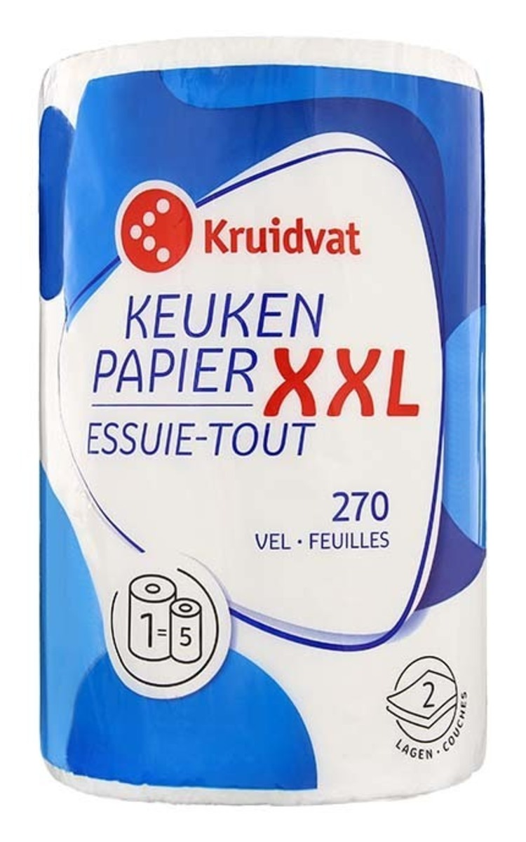 KRUIDVAT KRUIDVAT XXL papīra dvielis, 270 loksnes 1 gab.