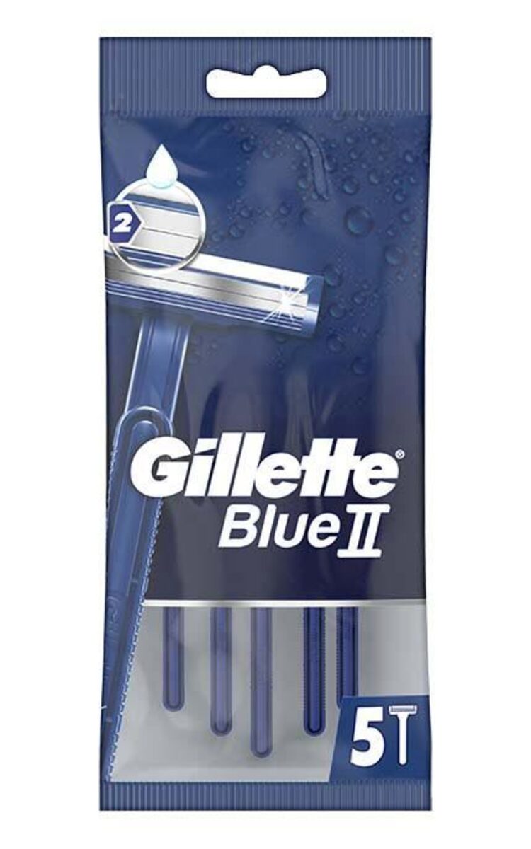 GILLETTE GILLETTE Blue2 Chromium одноразовые мужские бритвенные станки, 5шт. 5 шт