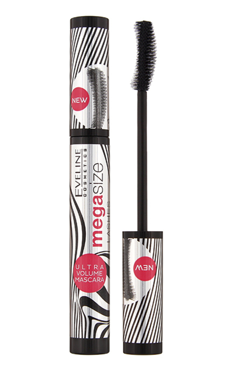 EVELINE EVELINE Mega Size Lashes skropstu tuša, 10ml Ultra Black