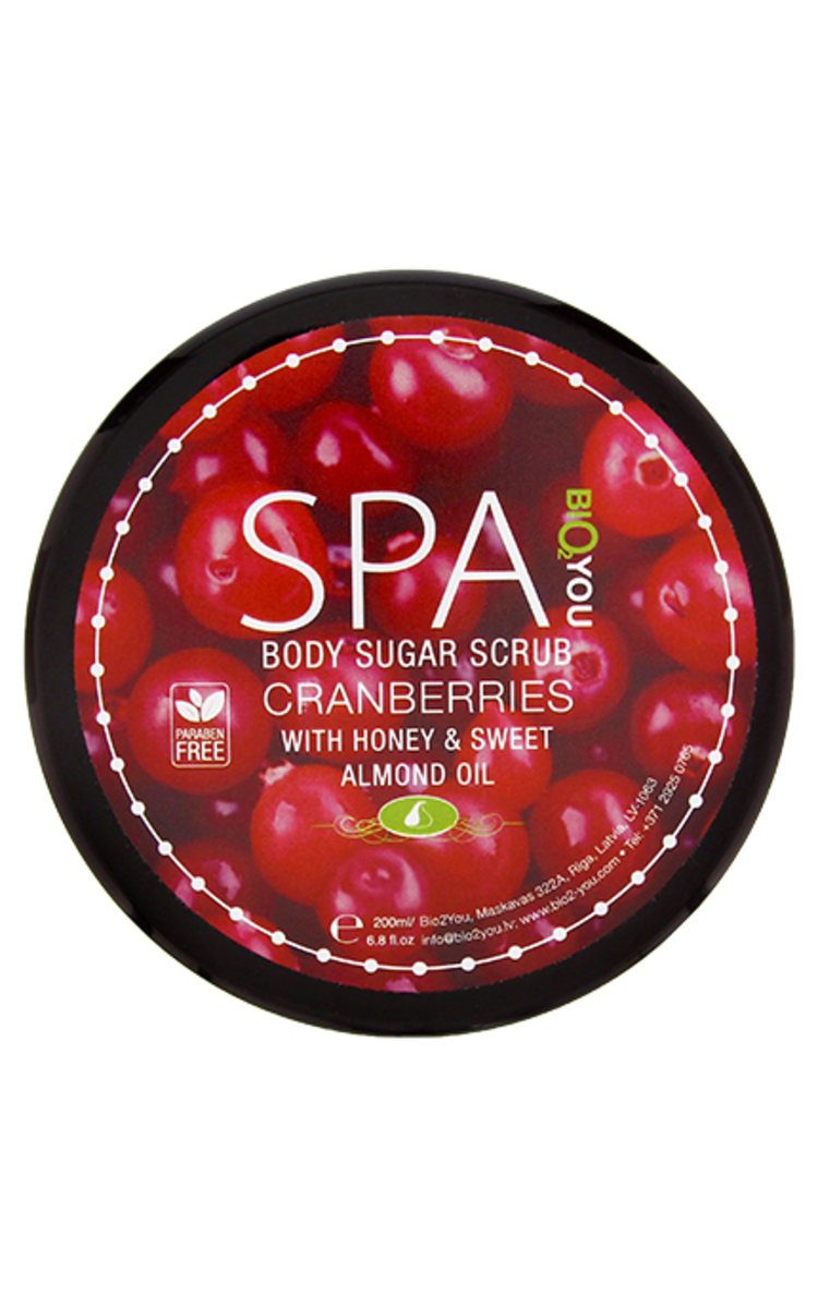 BIO2YOU BIO2YOU SPA Cranberries сахарный скраб для тела, 200мл 200 мл