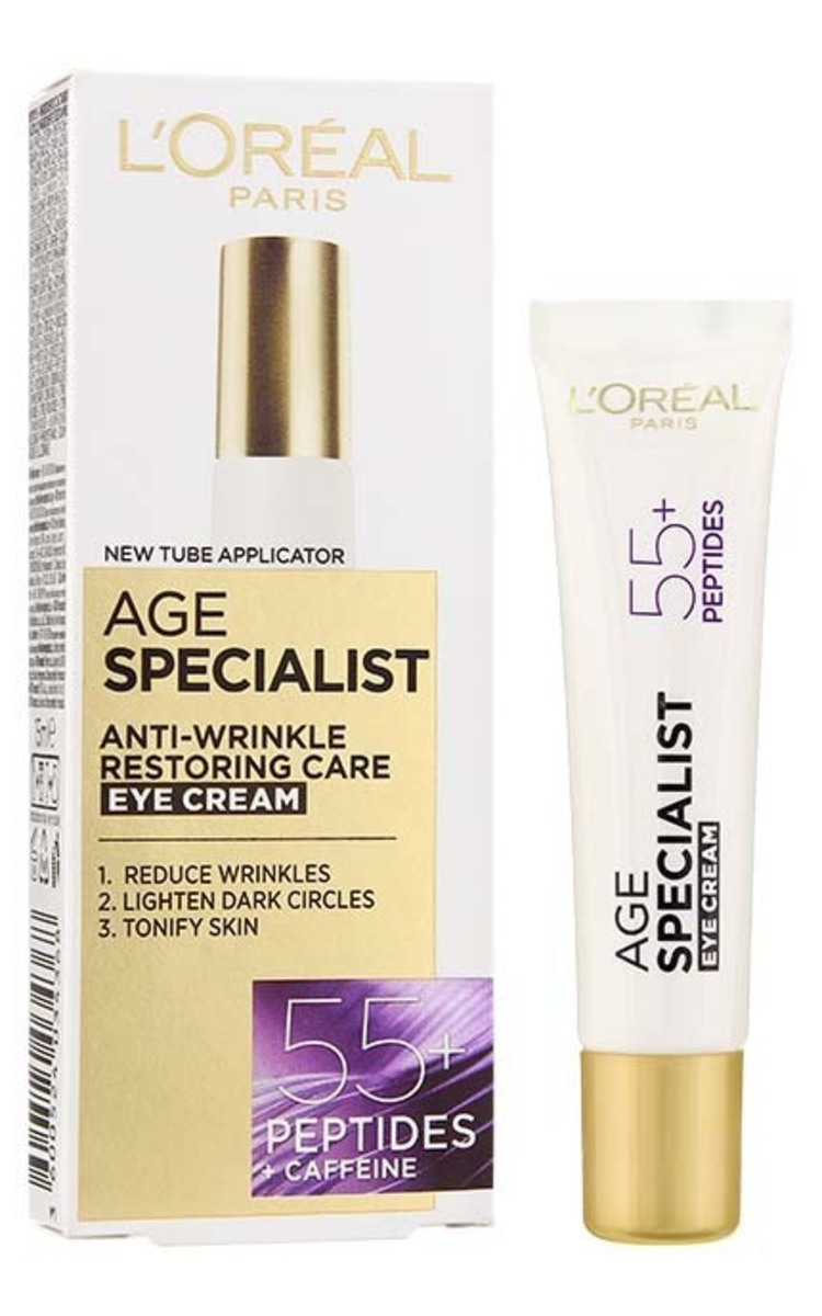 L`OREAL L`OREAL Age Specialist 55+ крем для зоны глаз против морщин, 15мл 15 мл