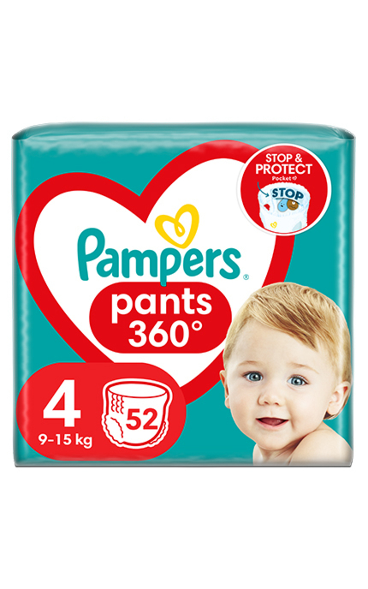 PAMPERS PAMPERS Maxi4 трусики, 9-15кг, 52шт. 52 шт