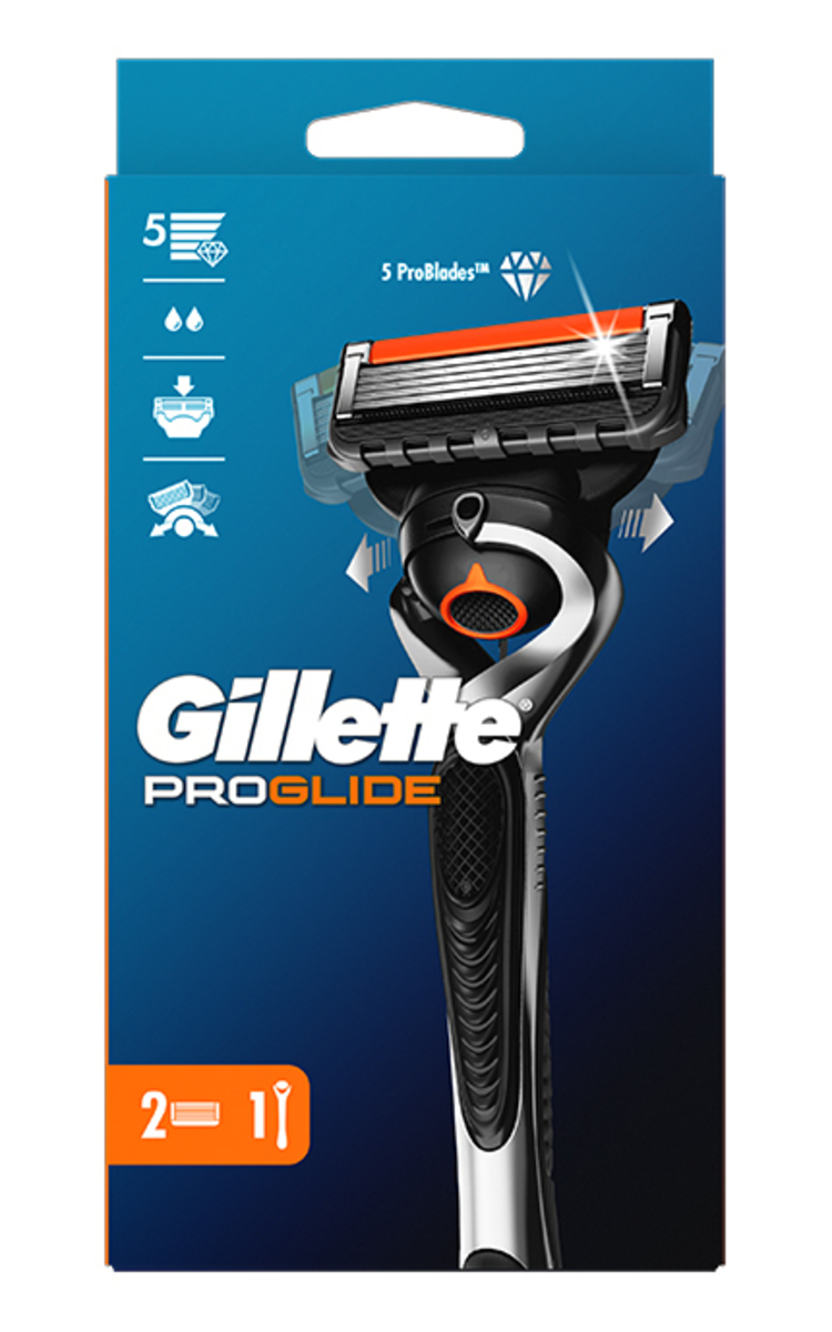 GILLETTE GILLETTE Fusion5 Proglide skūšanās aparāts + 2 kasetnes 2 gab.