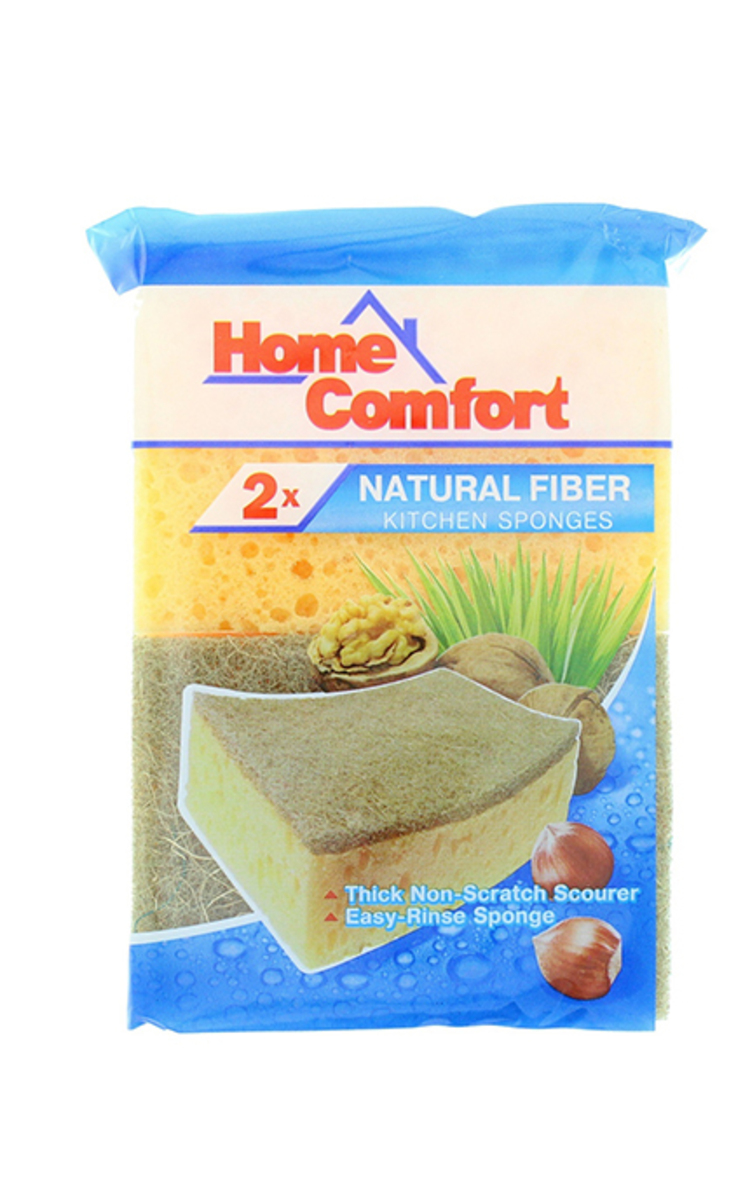 HOME COMFORT HOME COMFORT Naturl Fiber кухонная губка, 2шт. 2 шт