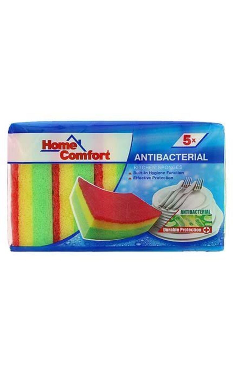 HOME COMFORT HOME COMFORT Antibacterial кухонная губка, 5шт. 5 шт