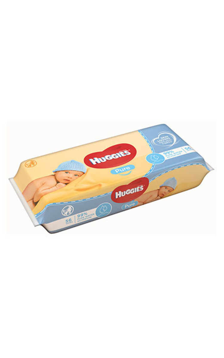 HUGGIES HUGGIES Pure влажные салфетки, 56шт. 56 шт