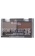 RIMMEL Комплект для макияжа бровей, 002 Medium Brown, 3.3г