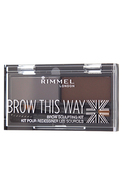 RIMMEL Комплект для макияжа бровей, 003 Dark Brown, 3.3г