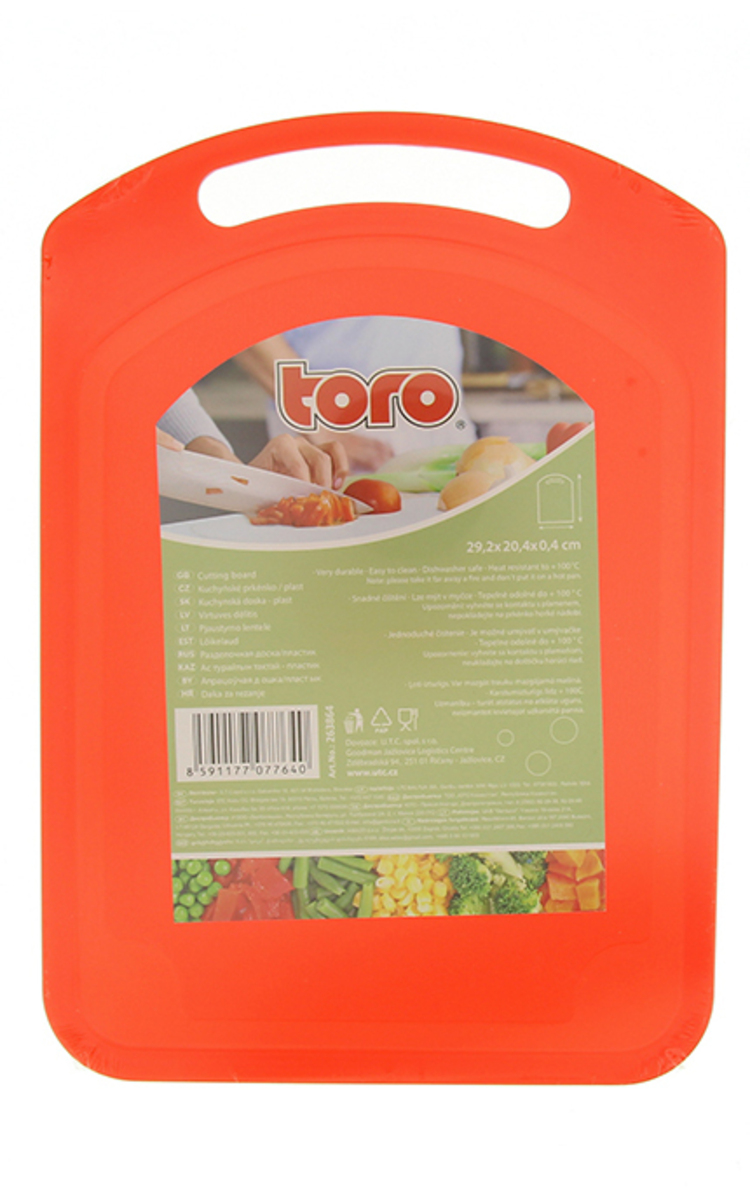 TORO TORO Пластмассовая доска для кухни, 29.5x20.5см (различные цвета) 1 шт