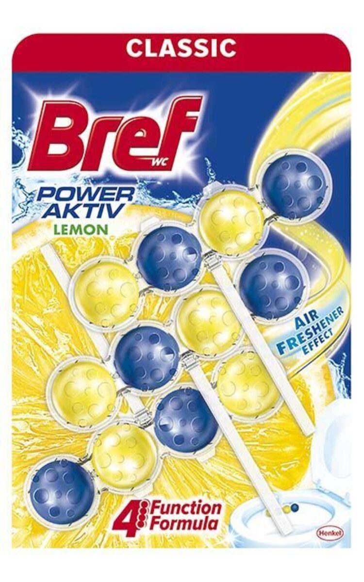 BREF BREF Power Aktiv Lemon туалетный блок, 3x50г 150 г