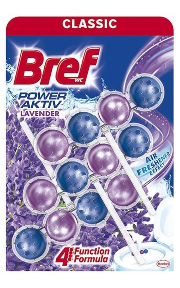 BREF BREF Power Aktiv Lavender туалетный блок, 3x50г 150 г