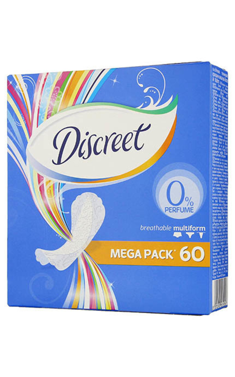 DISCREET DISCREET 0% Parfume ежедневные прокладки, 60шт. 60 шт