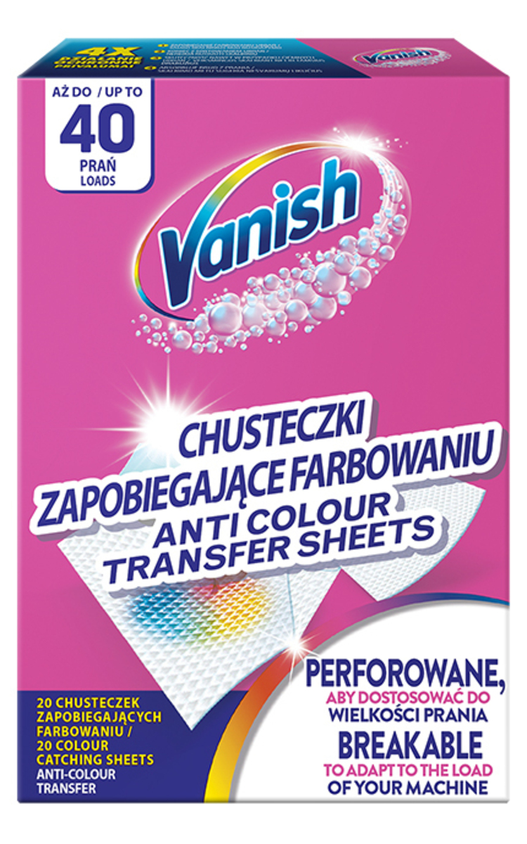 VANISH VANISH Colour Protect салфетки против закрашивания белья, 20шт. 20 шт