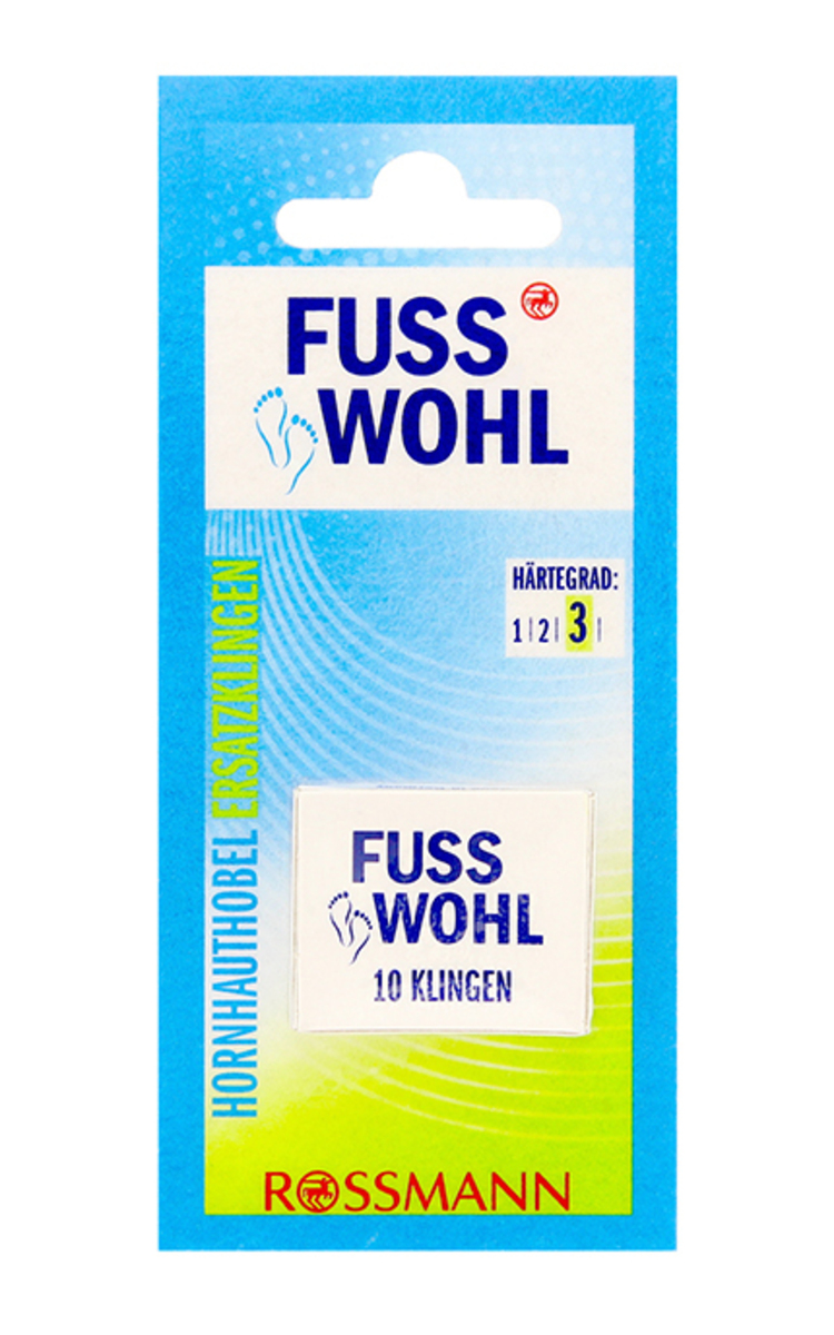 FUSS WOHL FUSS WOHL Сменные лезвия для устройства для удаления ороговевшей кожи, 10шт. 1 шт