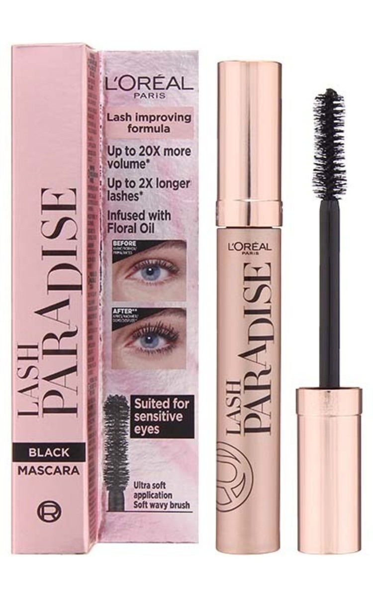 L`OREAL PARIS L`OREAL PARIS Lash Paradise skropstu tuša, Black, 6.4ml Ultra Black