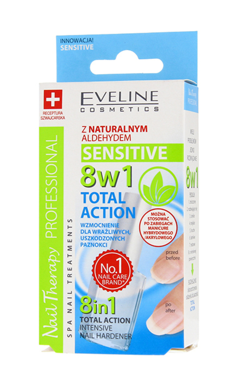 EVELINE EVELINE Nail Therapy 8x1 Sensitive интенсивный укрепитель для ногтей, 12мл 12 мл