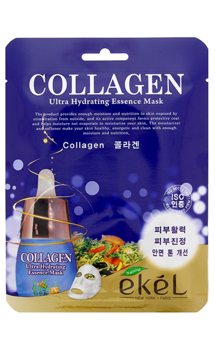 EKEL EKEL Ultra Hydrating Essence Mask Collagen auduma maska ar kolagēnu, 25g 1 gab.