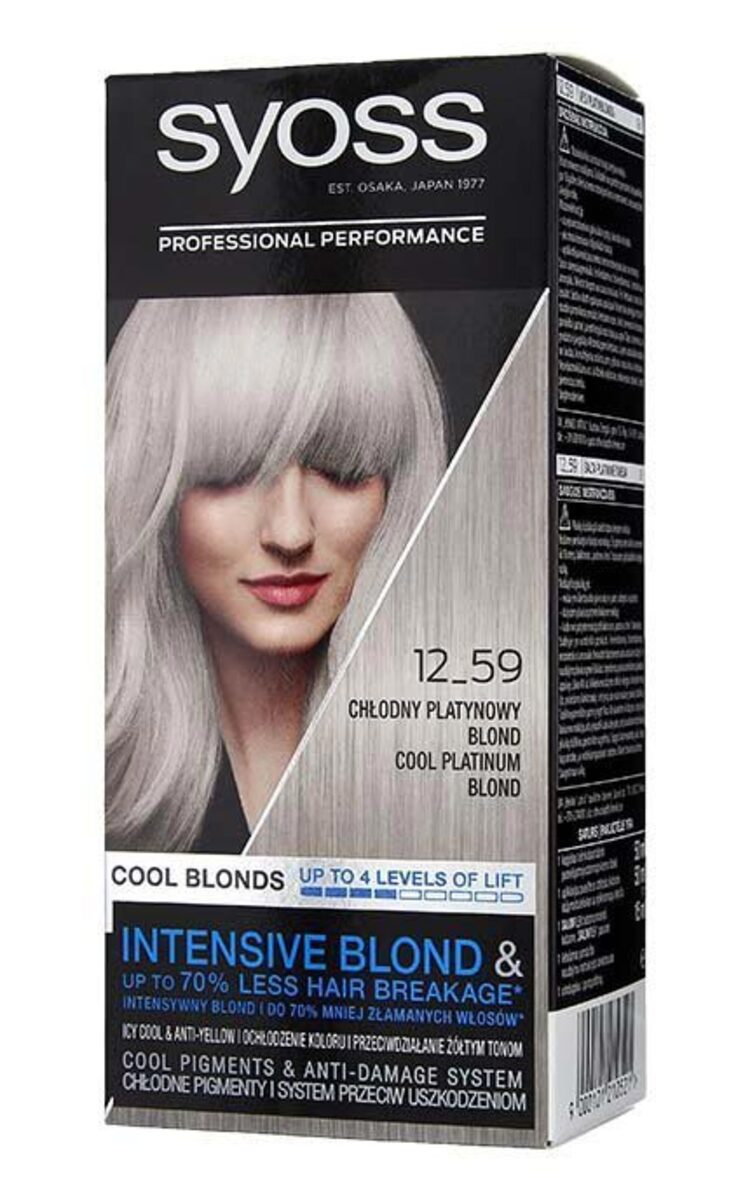 SYOSS SYOSS Kраска для волос, 12-59 Cool Platinum Blond 1 шт