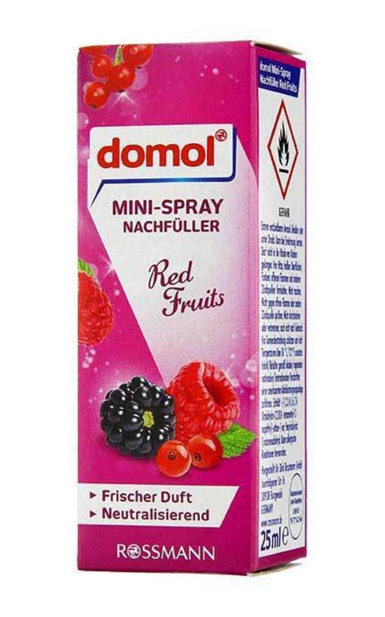 DOMOL DOMOL Red Fruits mini gaisa atsvaidzinātāja rezerve, 25ml 25 ml