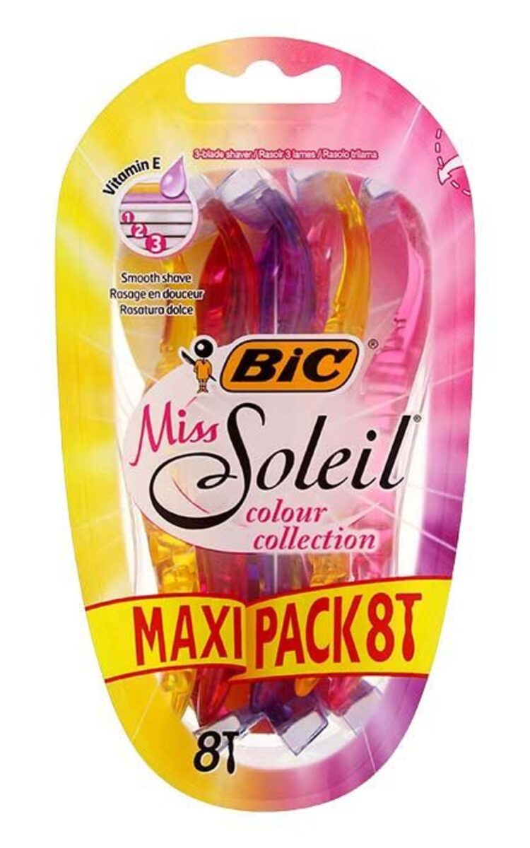 BIC BIC Miss Soleil Colour vienreizējie skuvekļi sievietēm, 8gab. 8 gab.