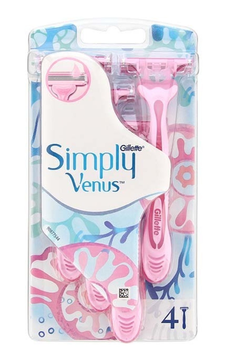 GILLETTE GILLETTE Venus Simply vienreizlietojamie skuvekļi sievietēm, 4gab. 4 gab.