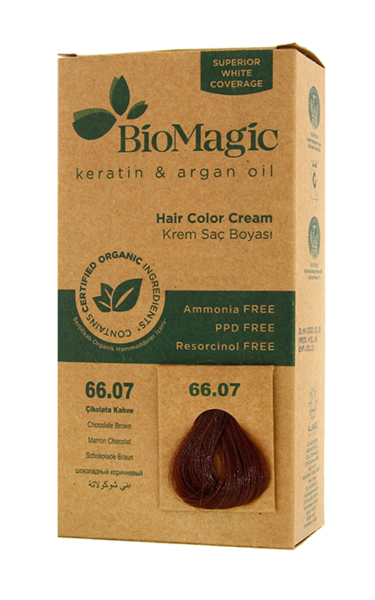 BIOMAGIC BIOMAGIC Стойкая краска для волос, 66.07 Chocolate Brown 1 шт