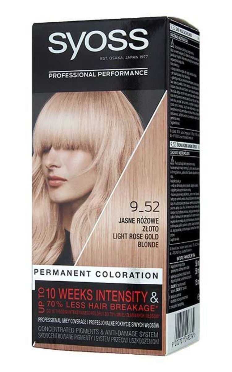 SYOSS SYOSS Kраска для волос, 9-52 Light Rose Gold Blonde 1 шт