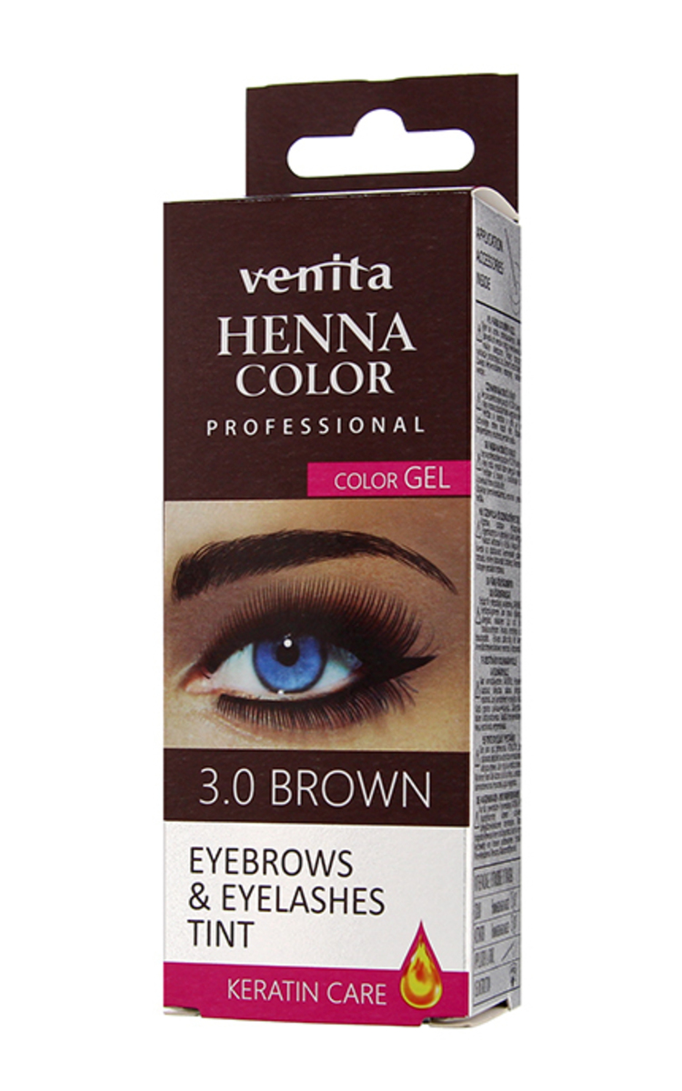 HENNA COLOR HENNA COLOR Краска для бровей и ресниц на основе хны, 3.0 Коричневая 1 шт