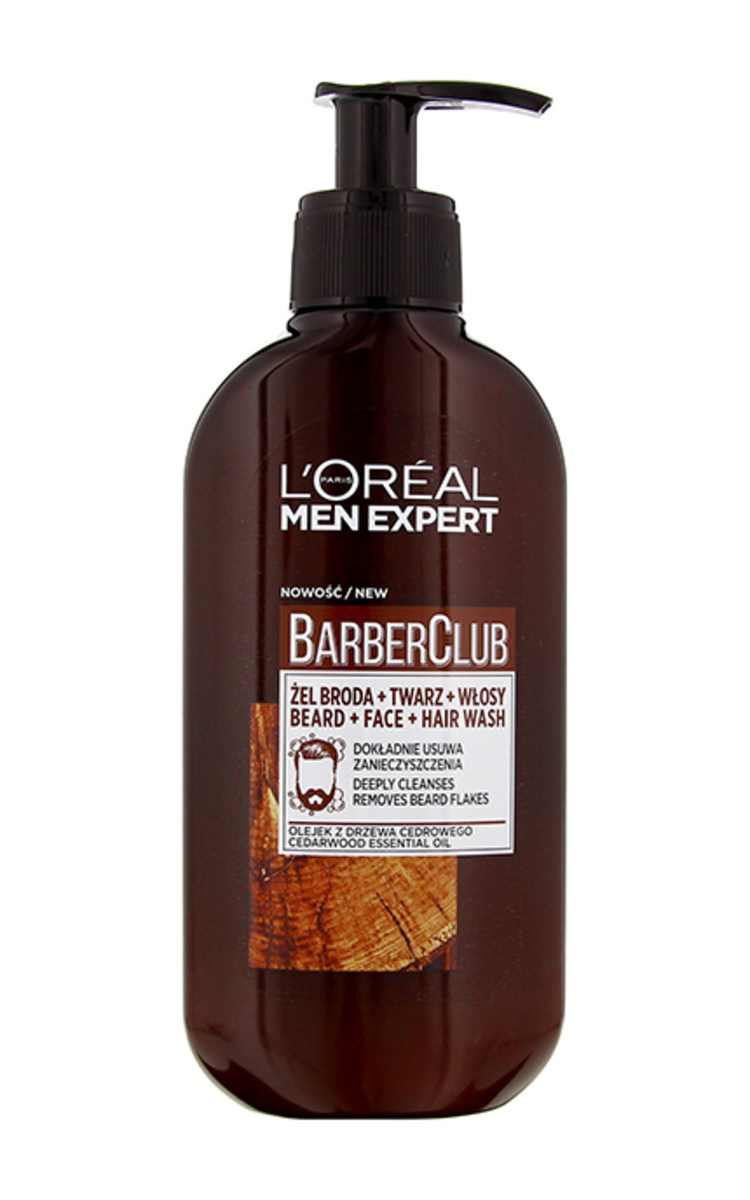 L`OREAL MEN EXPERT L`OREAL MEN EXPERT Barber Club очищающий гель для бороды, лица и волос, 200мл 200 мл