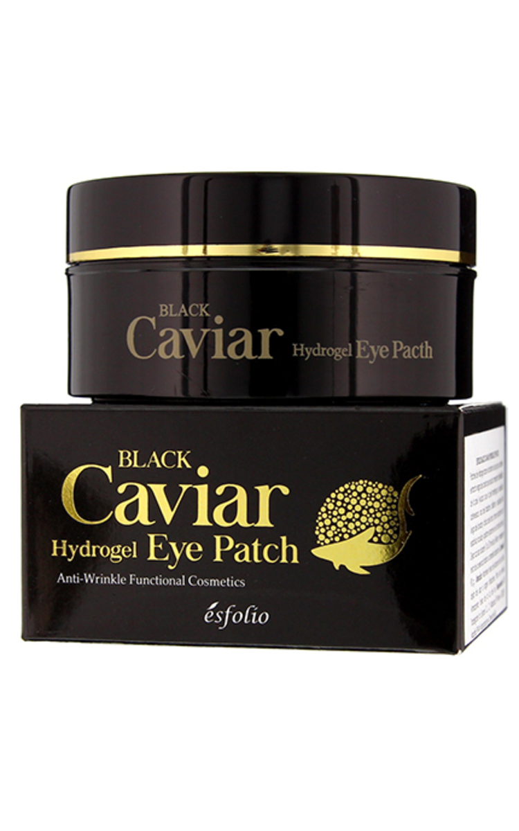 ESFOLIO ESFOLIO Black Caviar Hydrogel maska ādai ap acīm, 60gab. 60 gab.