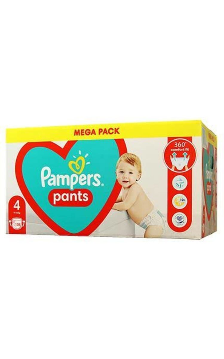 PAMPERS PAMPERS Maxi4 Mega Pack трусики, 9-15кг, 108шт. 108 шт