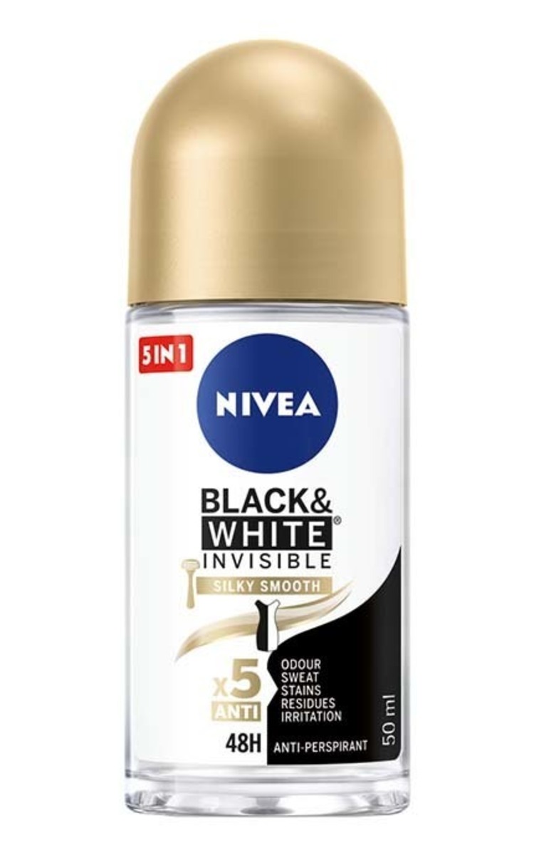 NIVEA NIVEA Black&White Silky Smooth роликовый антиперспирант, 50мл 50 мл