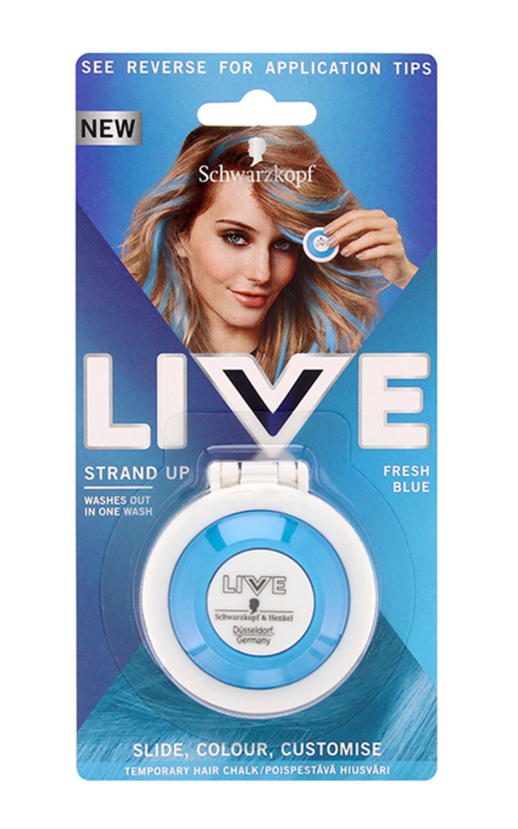 LIVE COLOR LIVE COLOR Тонирующий мелок для волос, Fresh Blue 1 шт