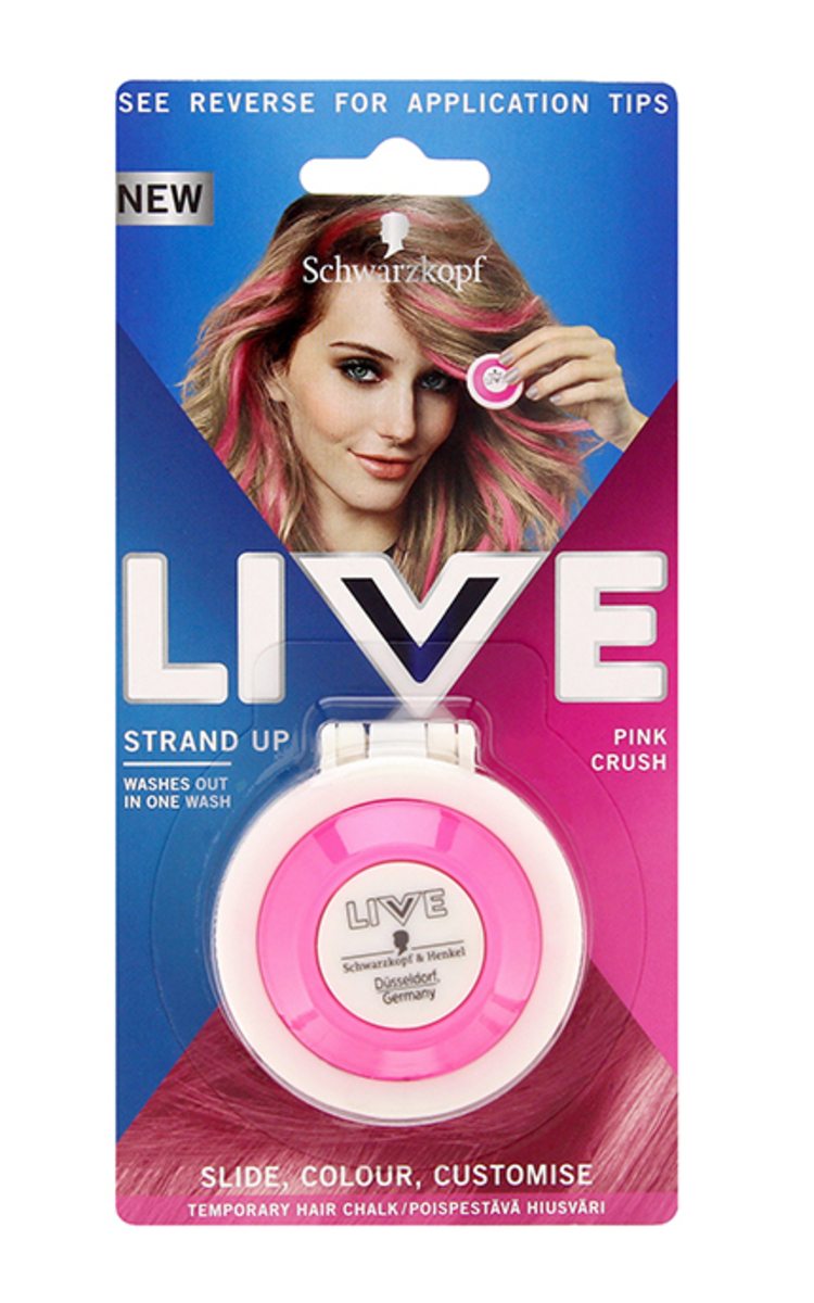 LIVE COLOR LIVE COLOR Тонирующий мелок для волос, Pink Crush 1 шт