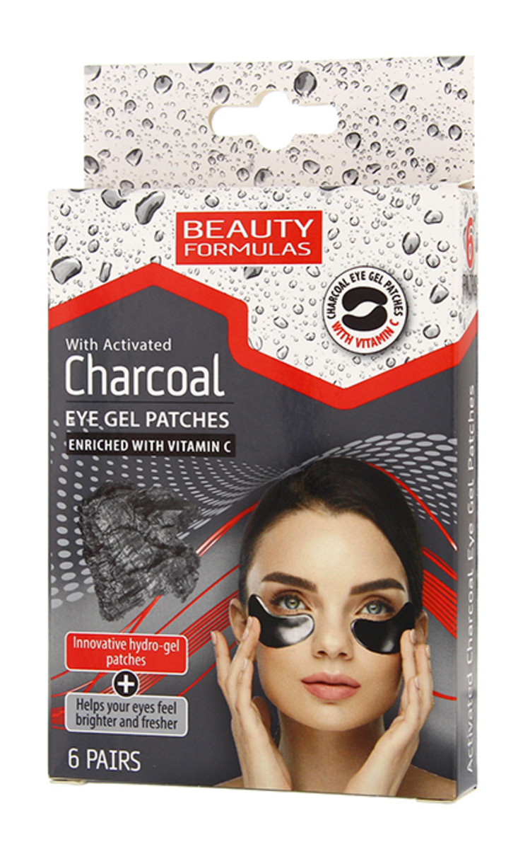 BEAUTY FORMULAS BEAUTY FORMULAS Charcoal maska ādai zem acīm, 12gab. 12 gab.