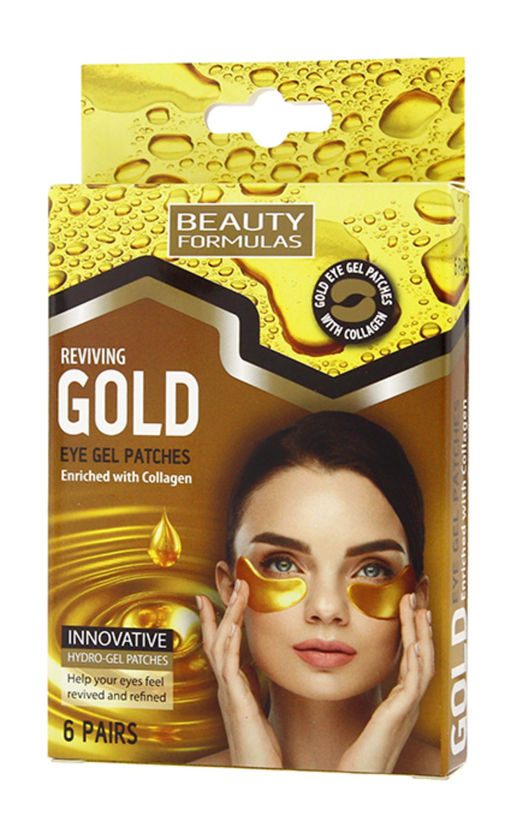 BEAUTY FORMULAS BEAUTY FORMULAS Gold maska ādai zem acīm, 12gab. (6 pāri) 12 gab.