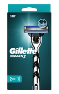 GILLETTE Mach3 мужской бритвенный станок+2 кассеты