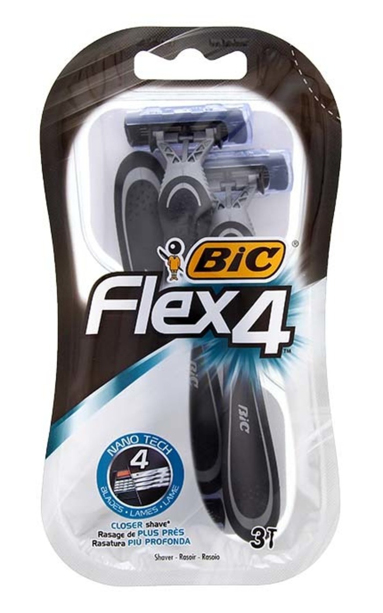 BIC BIC Flex4 мужские одноразовые бритвы, 3шт. 3 шт