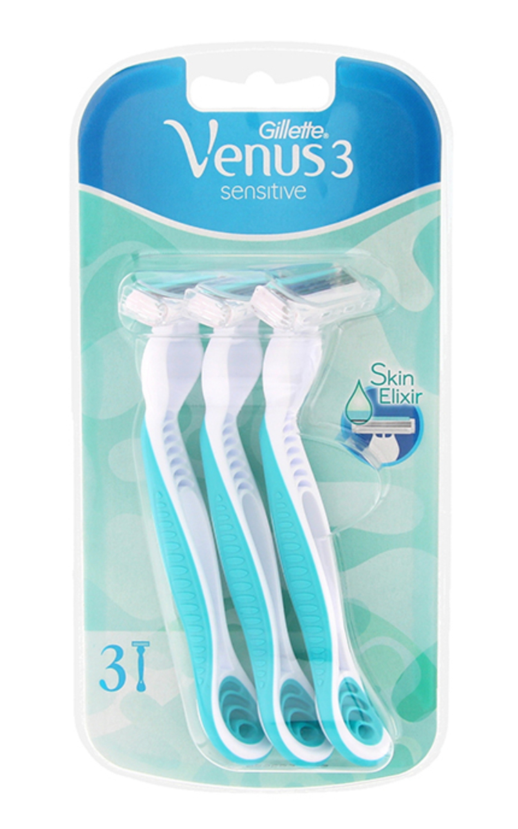 GILLETTE GILLETTE Venus Sensitive одноразовые женские бритвенные станки, 3шт. 3 шт