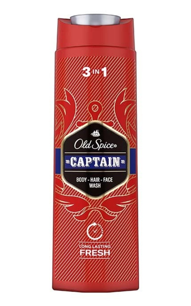 OLD SPICE OLD SPICE Captain Hair&Body dušas želeja un šampūns vīriešiem, 400ml 400 ml