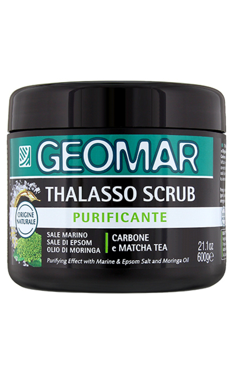 GEOMAR GEOMAR Thalasso Scrub Purificante attīrošs ķermeņa skrubis ar melno sāli un kokogli, 600g 600 g