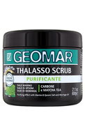 GEOMAR Thalasso Scrub Purificante attīrošs ķermeņa skrubis ar melno sāli un kokogli, 600g