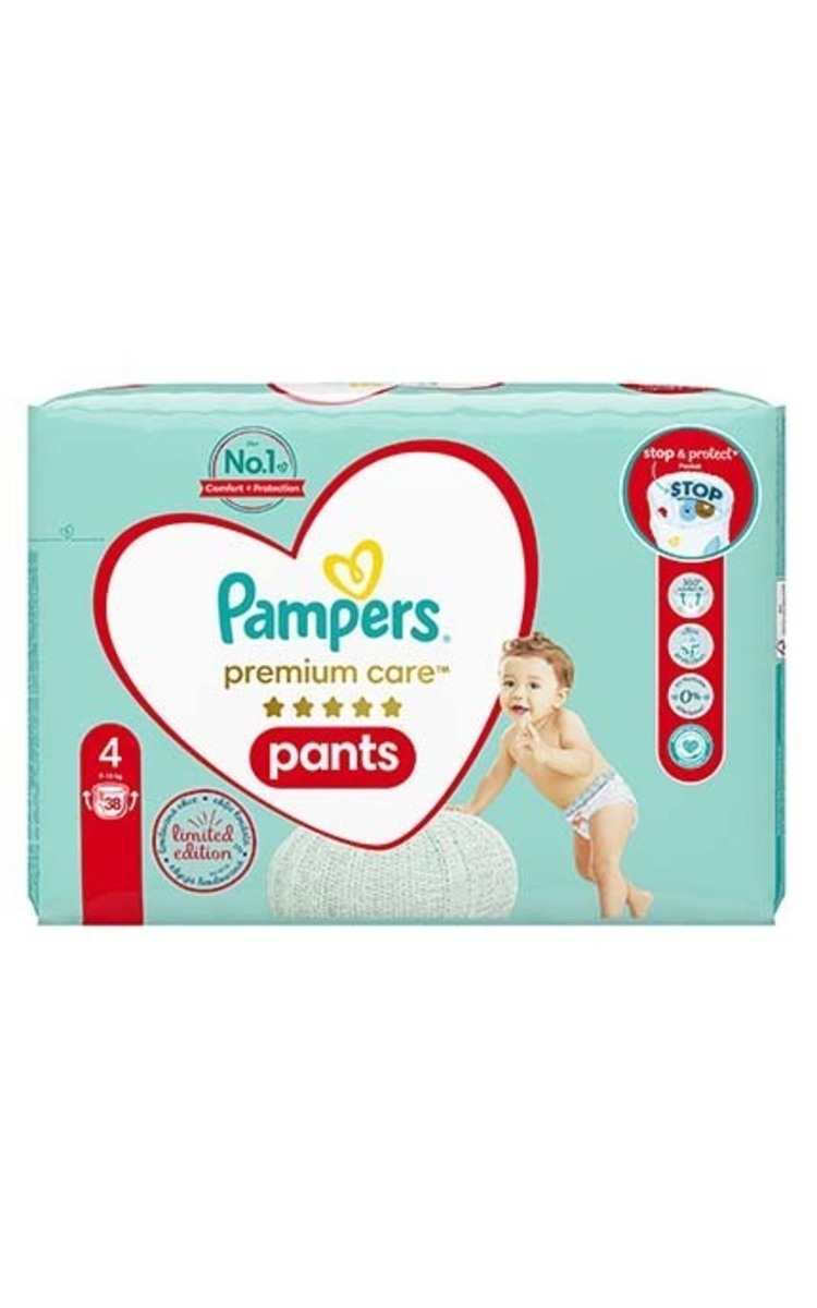 PAMPERS PAMPERS Premium Care New S4 трусики, 9-15кг, 38шт. 38 шт